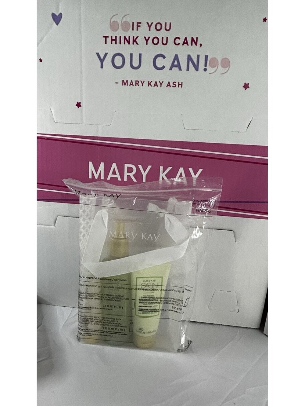 Mary Kay White Tea & Citrus Satin Hands Pampering Set +Bag FULL SIZE 3 Piece NEW